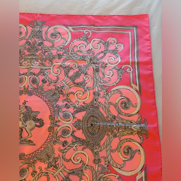 Hermes Silk Scarf Les Tuileries Pink 90cm - Picture 3 of 10